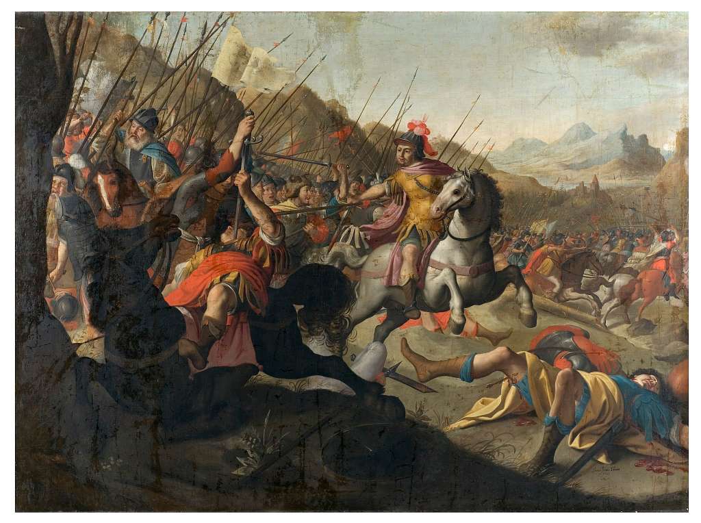 A Roman Battle Painting